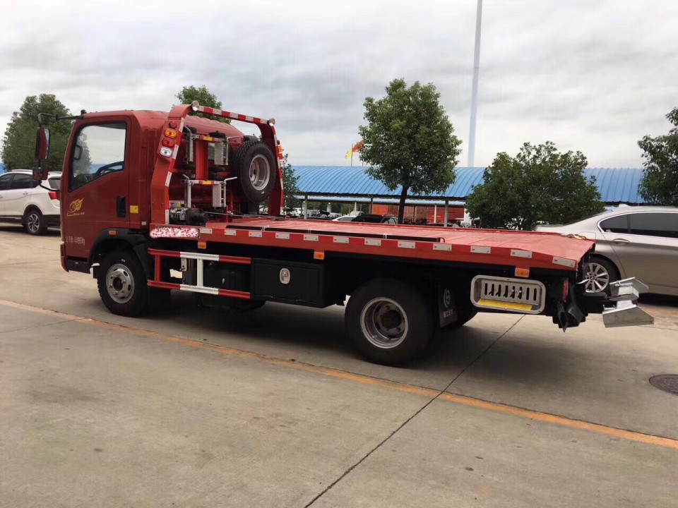 湖北程力重汽豪沃蓝牌一拖二道路清障车救援车 (21)