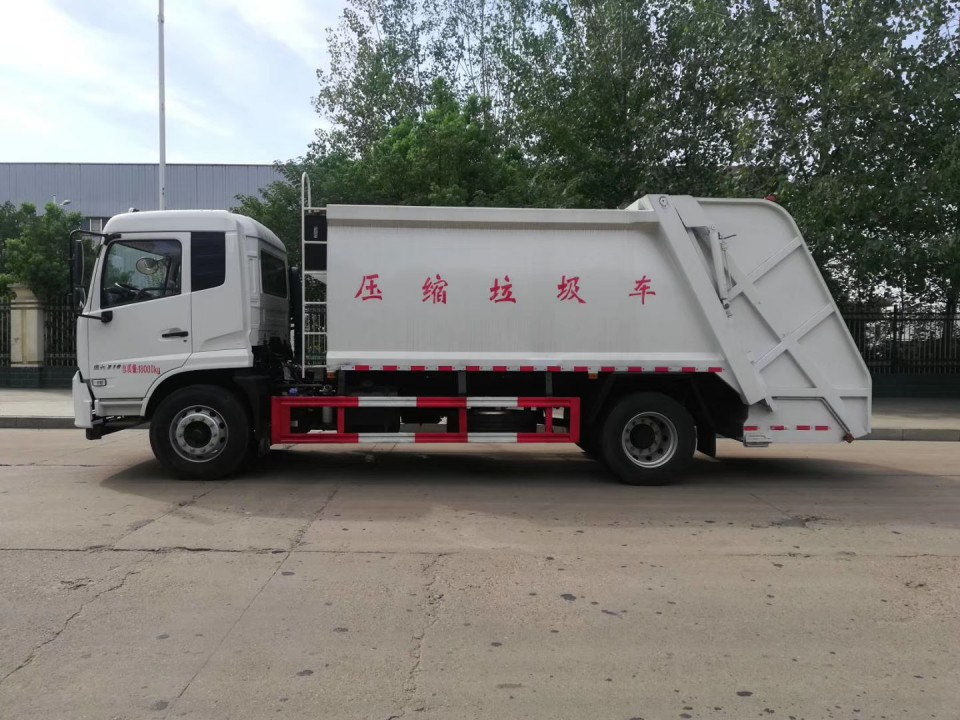国六东风天锦湖北程力12-14立方压缩垃圾车 (3)