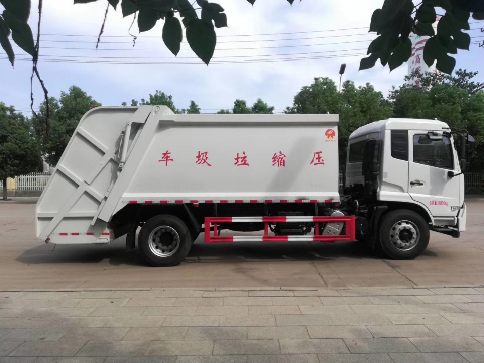 国六东风天锦湖北程力12-14立方压缩垃圾车 (8)