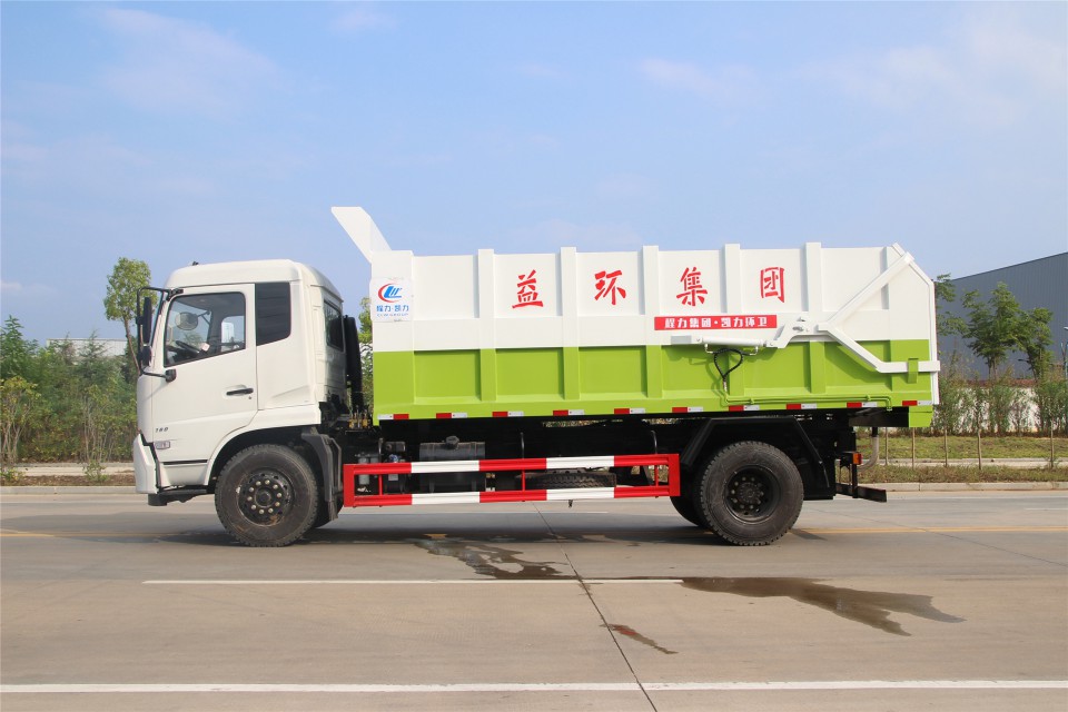 东风天锦国六湖北程力对接式垃圾车 (1)